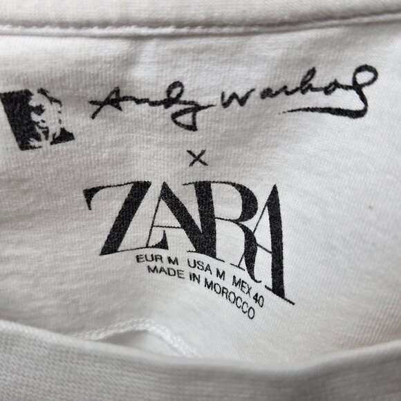 Zara x Andy Warhol Beethoven Long Sleeve Shirt Men's Painting Retro Artist M - Picture 6 of 6